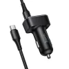 Auto punjac Hoco Z63B USB A + USB C PD QC3.0 48W + USB C na USB C kabl crni