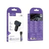 Auto punjac Hoco Z63B USB A + USB C PD QC3.0 48W + USB C na USB C kabl crni