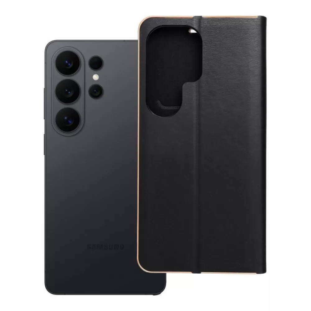 Futrola LUNA BOOK GOLD za Samsung S26 Ultra crna