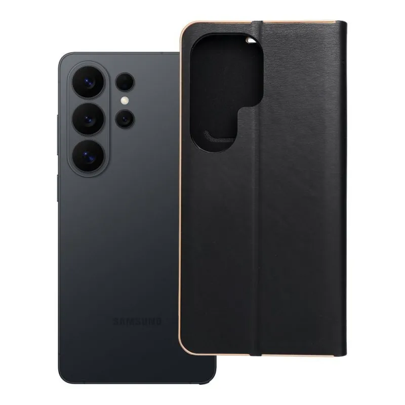 Futrola LUNA BOOK GOLD za Samsung S26 Ultra crna