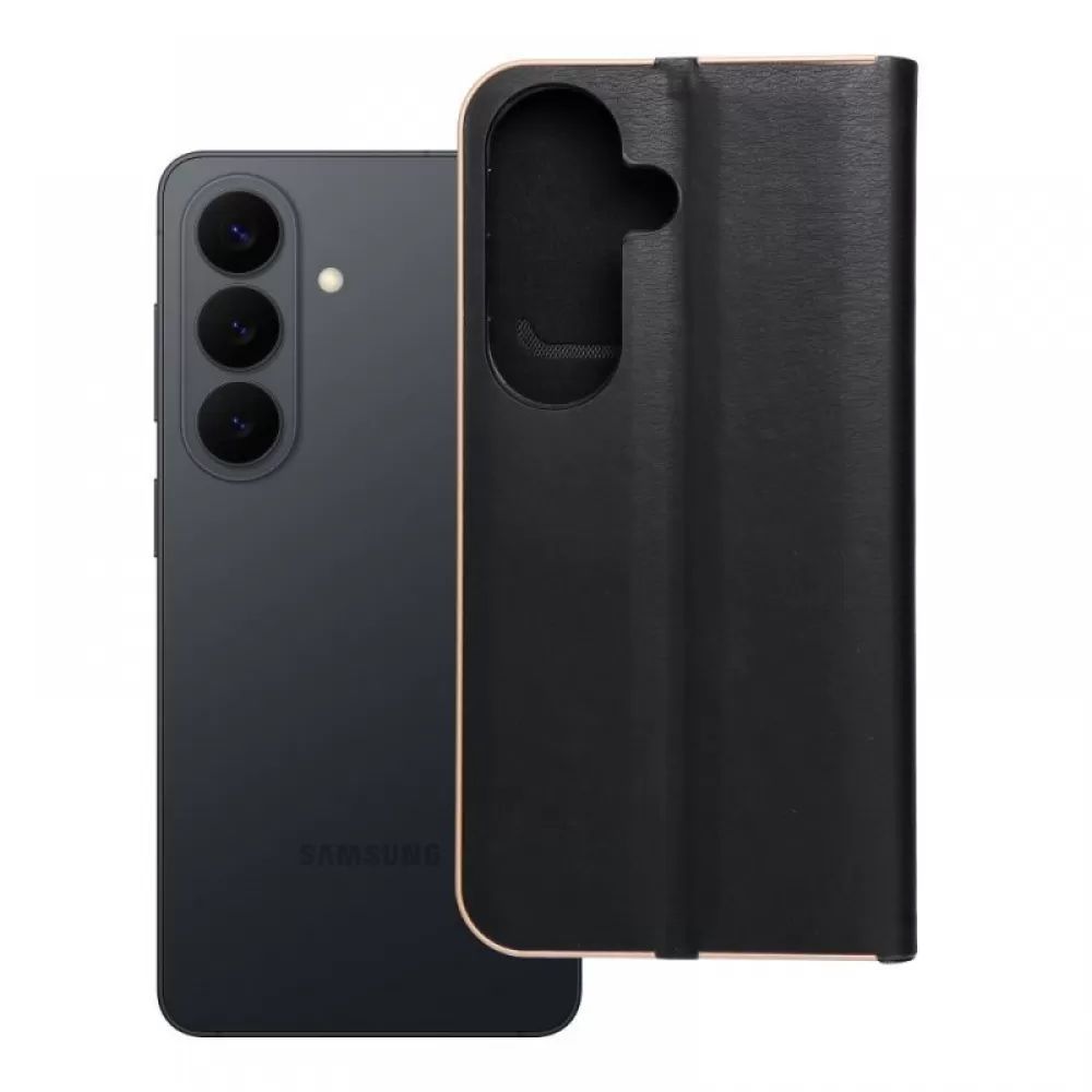 Futrola LUNA BOOK GOLD za Samsung S26 crna