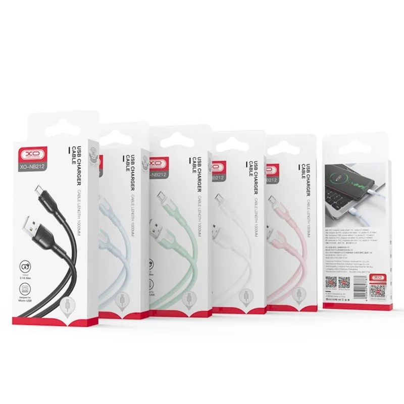 XO kabl NB212 USB A - Type-C 1,0 m 2,1A crni