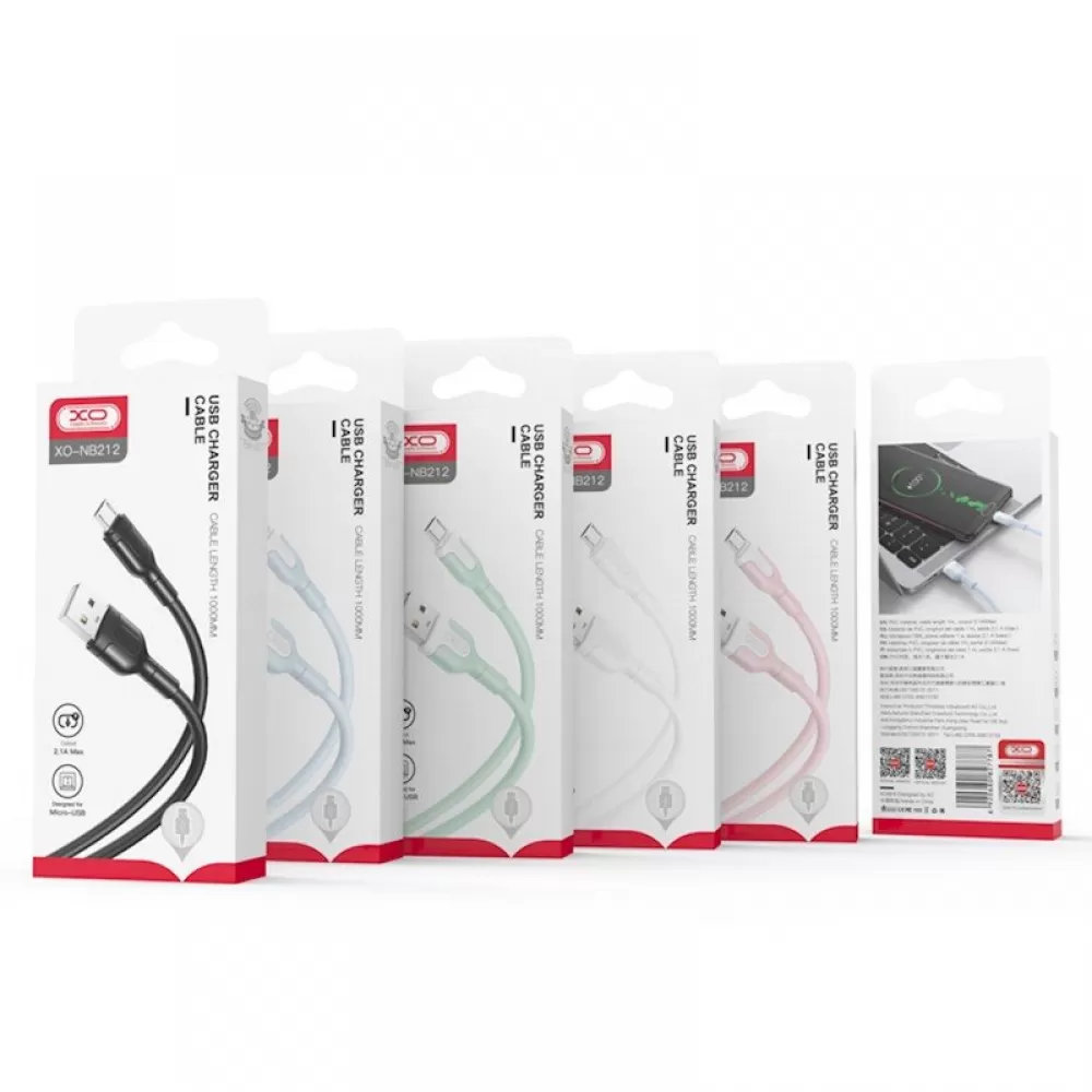 XO kabl NB212 USB A - Lightning 1,0 m 2,1A crni