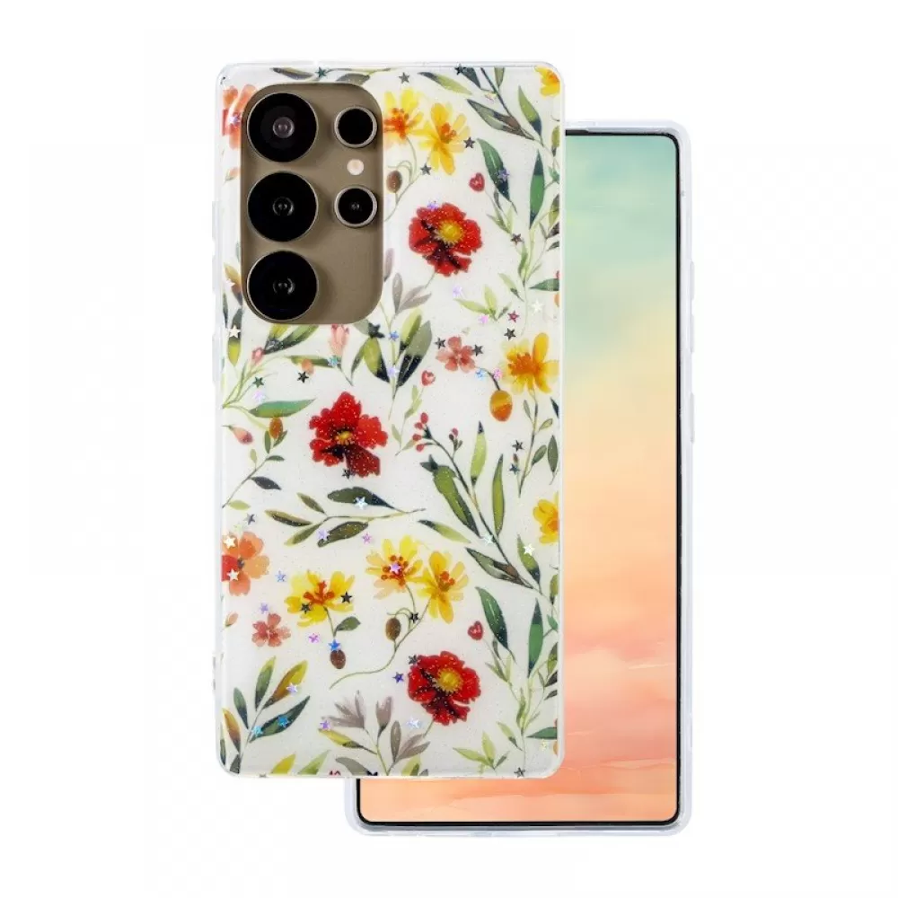 Futrola Glow Glam za Samsung Galaxy S25 Ultra bela