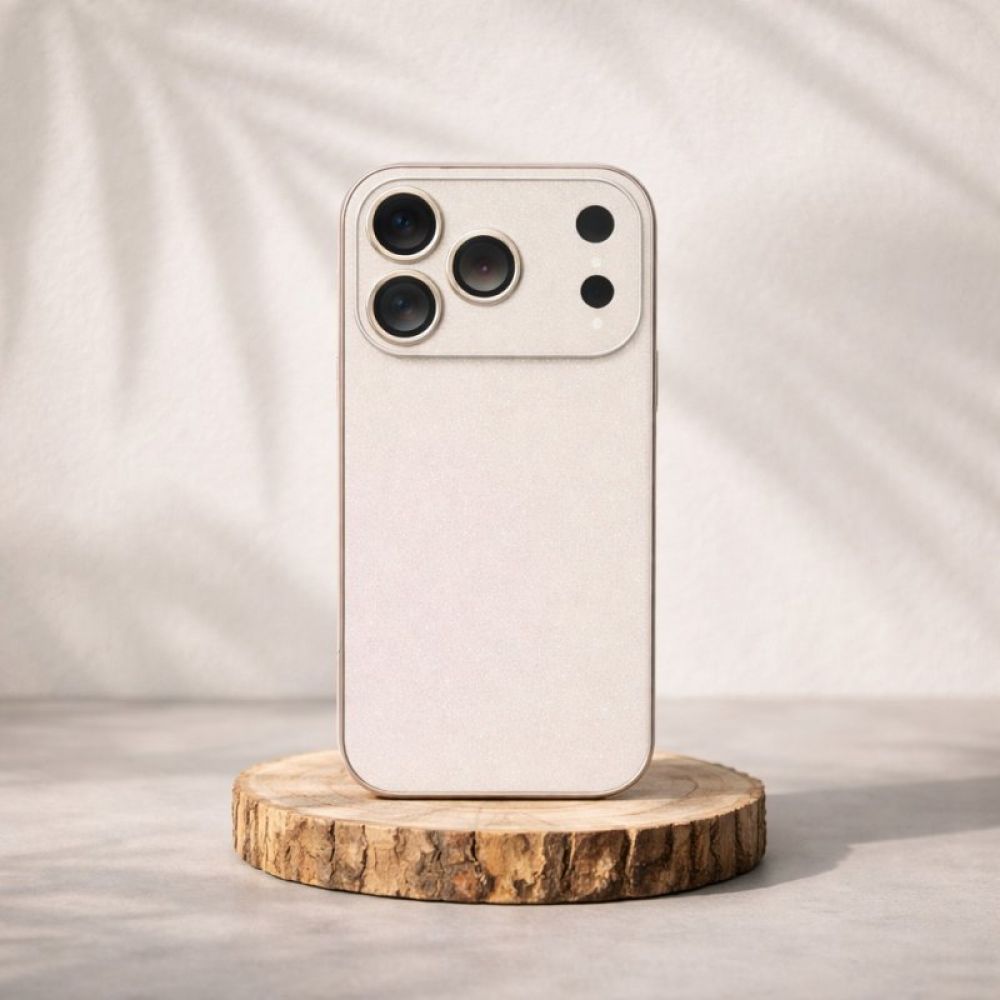 Futrola Glossy Glitter Case za iPhone 17 Pro Max bela