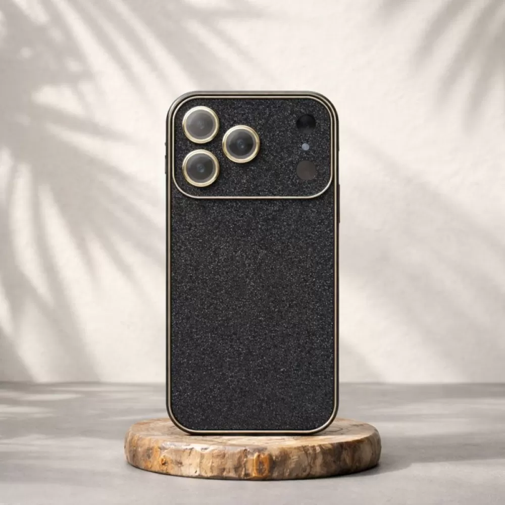 Futrola Glossy Glitter Case za iPhone 17 Pro Max crna