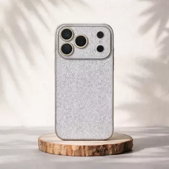Futrola Glossy Glitter Case za iPhone 17 Pro srebrna