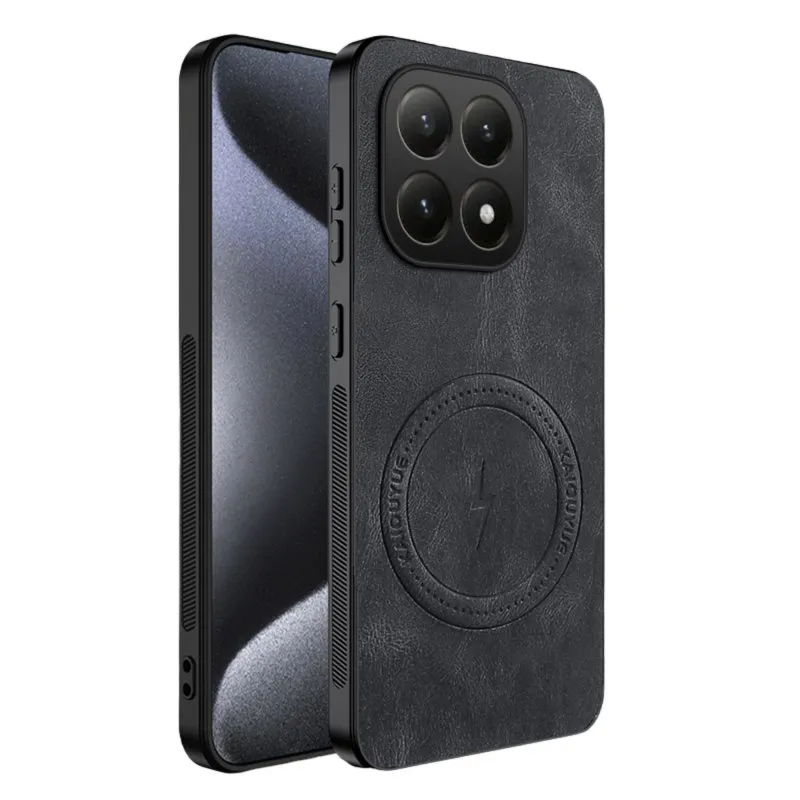 Futrola Leather Man Magsafe za Honor X7c crna