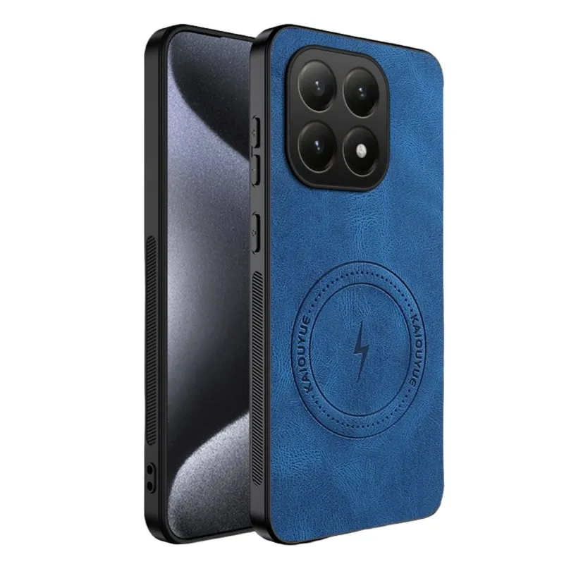 Futrola Leather Man Magsafe za Honor X7b teget