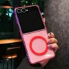 Futrola Glitter Clear Mag za Samsung Galaxy Z Flip 7 roze