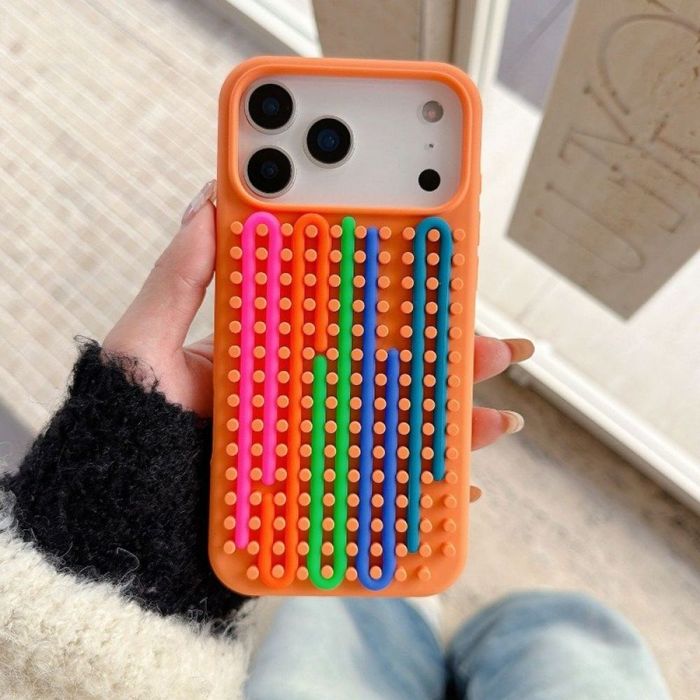 Futrola Color anti-slip za iPhone 17 narandzasta