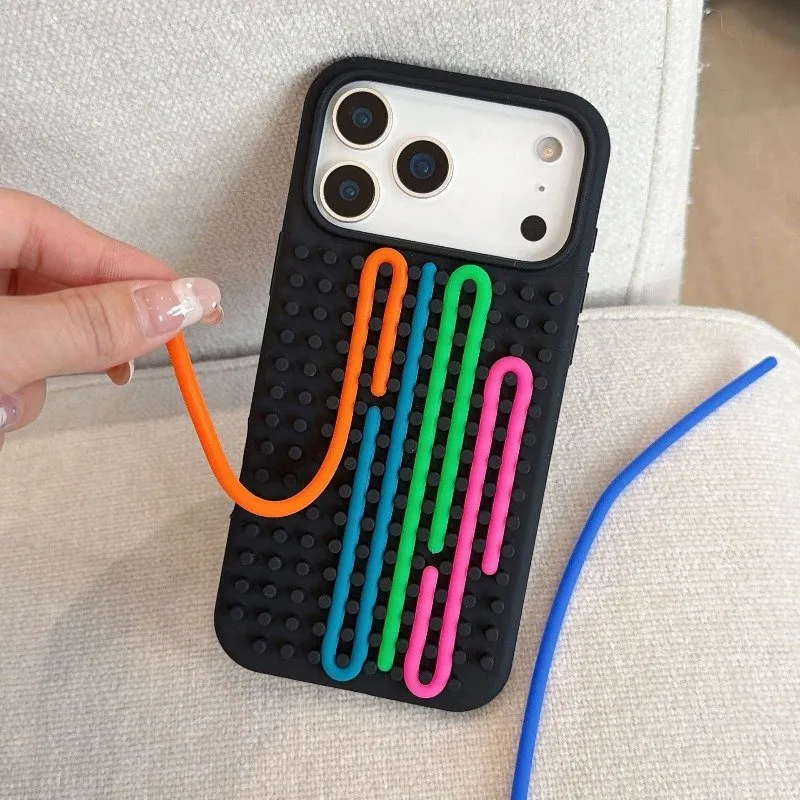 Futrola Color anti-slip za iPhone 17 Pro Max crna