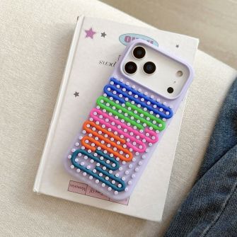 Futrola Color anti-slip za iPhone 17 Pro Max lila