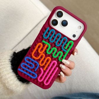 Futrola Color anti-slip za iPhone 17 bordo