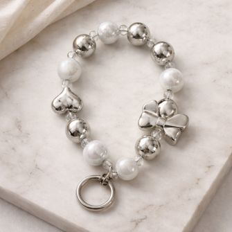 Privezak X-Cell biser srebrni