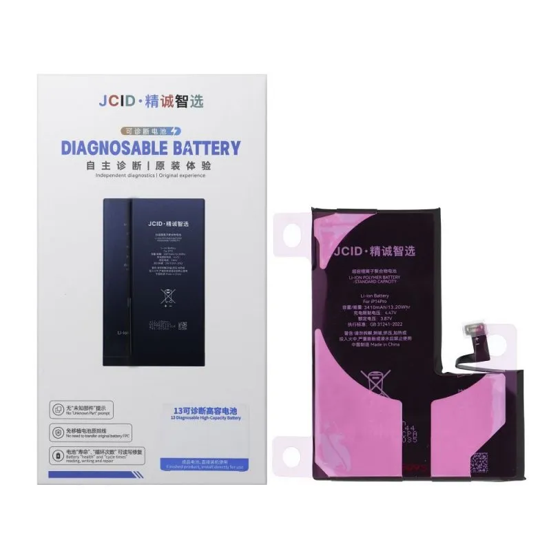 Baterija JCID sa mogucnoscu uparivanja (Battery Health) za iPhone 14 Pro 3410 mAh (visok kapacitet)