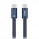 USB kabl (kabal) Forcell F-Energy QC4.0 PD 5A 100W USB C (Type C) na USB C (Type C) Cafule Flat 1,2 m tamno plavi