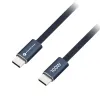 USB kabl (kabal) Forcell F-Energy QC4.0 PD 5A 100W USB C (Type C) na USB C (Type C) Cafule Flat 1,2 m tamno plavi