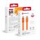 USB kabl (kabal) Forcell F-Energy QC4.0 PD 3A 60W USB C (Type C) na USB C (Type C) Cafule Flat 1,2 m narandzasti