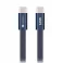USB kabl (kabal) Forcell F-Energy QC4.0 PD 3A 60W USB C (Type C) na USB C (Type C) Cafule Flat 1,2 m tamno plavi