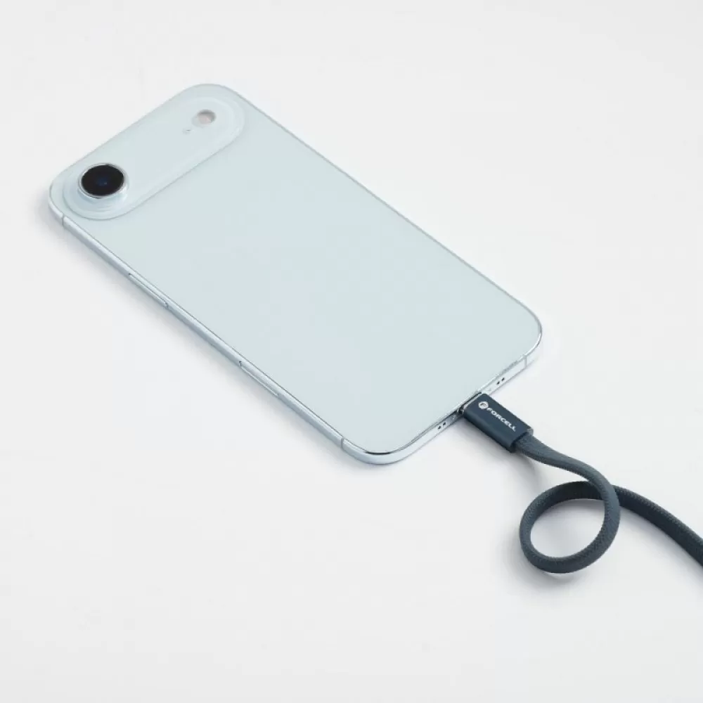 USB kabl (kabal) Forcell F-Energy QC4.0 PD 3A 60W USB C (Type C) na USB C (Type C) Cafule Flat 1,2 m tamno plavi