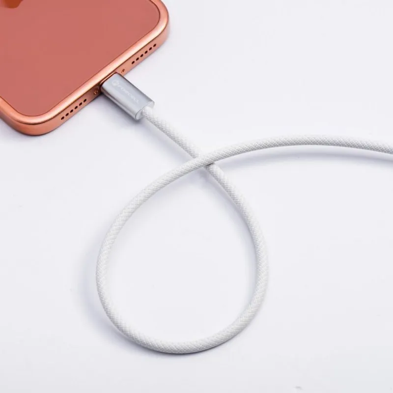 USB kabl (kabal) Forcell F-Energy QC4.0 PD 3A 60W Type C na  Type C za iPhone 17/17 Pro/17 Pro Max  Cafule Flat 1,2 m beli