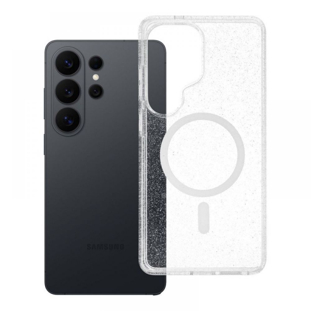 Futrola CLEAR MAG COVER (STR) za Samsung S26 ULTRA providna sa sljokicama