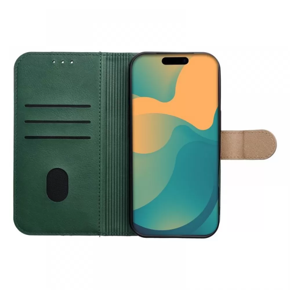 Futrola flip SPLIT BOOK za Xiaomi Redmi Note 15 5G zelena - zlatna