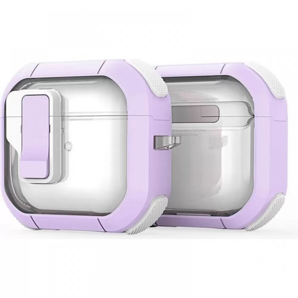 Futrola za slusalice airpods 4 X-Cell Protective Case providno-lila