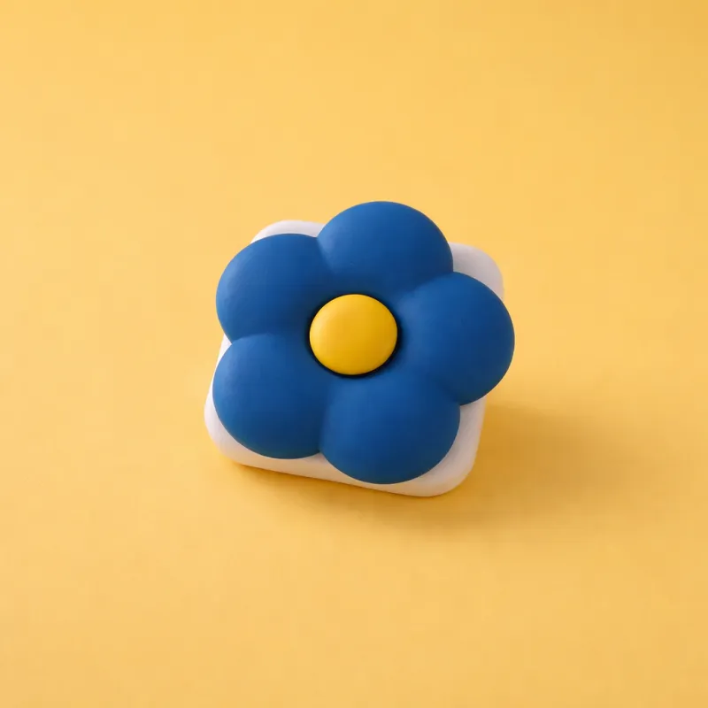 Pop socket X-Cell flower mirror plavi