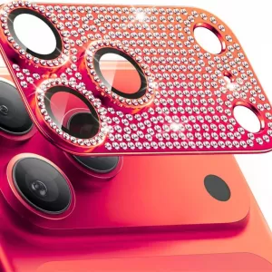 Zastita za kameru CIRKON za iPhone 17 Pro Max crvena