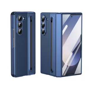 Futrola Leather sa olovkom za Samsung Galaxy Z Fold 7 teget