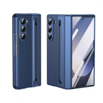 Futrola Leather sa olovkom za Samsung Galaxy Z Fold 7 teget
