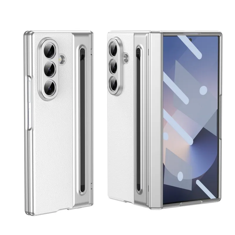 Futrola Leather sa olovkom za Samsung Galaxy Z Fold 7 bela