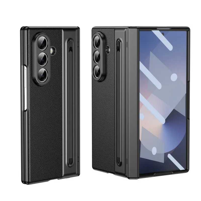 Futrola Leather sa olovkom za Samsung Galaxy Z Fold 7 crna