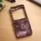 Futrola Leather Premium za Samsung Galaxy Z Flip 6 / Z Flip 7 FE ljubicasta