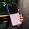 Futrola Glitter Clear Mag za Samsung Galaxy Z Flip 7 ljubicasta