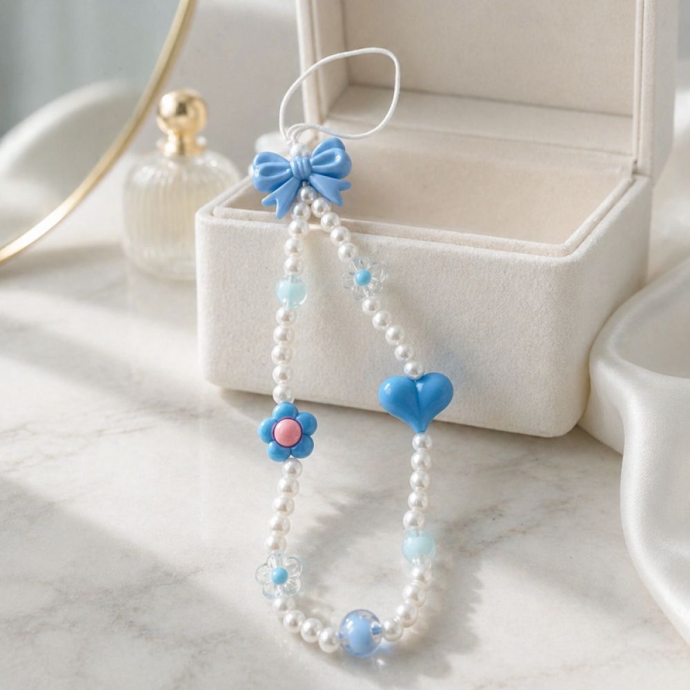 Privezak X-Cell biser flower No5 plava 