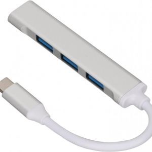 4u1 HUB adapter type c na 4x USB 3.0 sivi