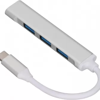 4u1 HUB adapter type c na 4x USB 3.0 sivi