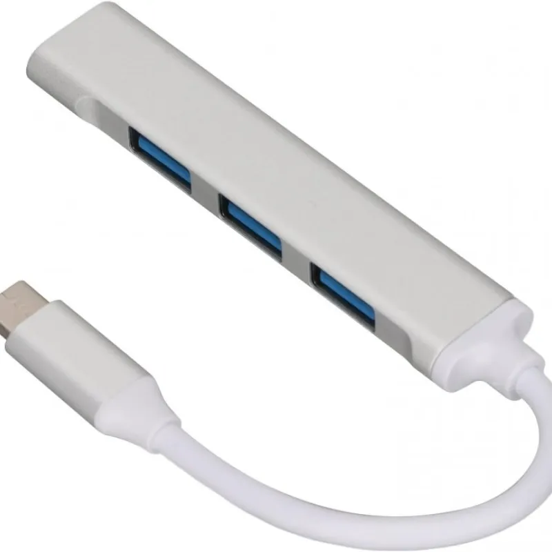 4u1 HUB adapter type c na 4x USB 3.0 sivi