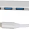 4u1 HUB adapter type c na 4x USB 3.0 sivi