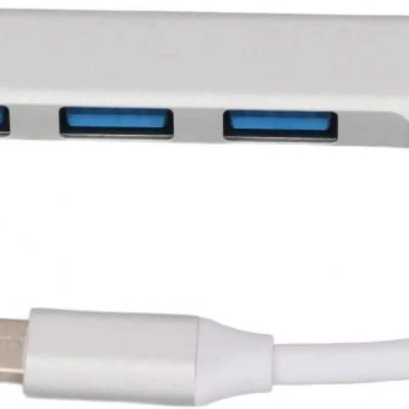 4u1 HUB adapter type c na 4x USB 3.0 sivi