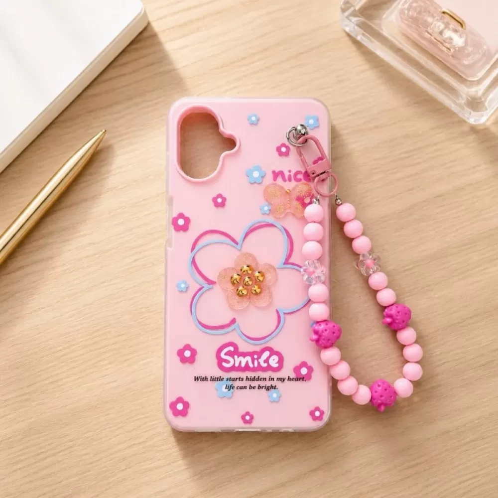 Futrola Happy Smile za Samsung Galaxy A07 roze
