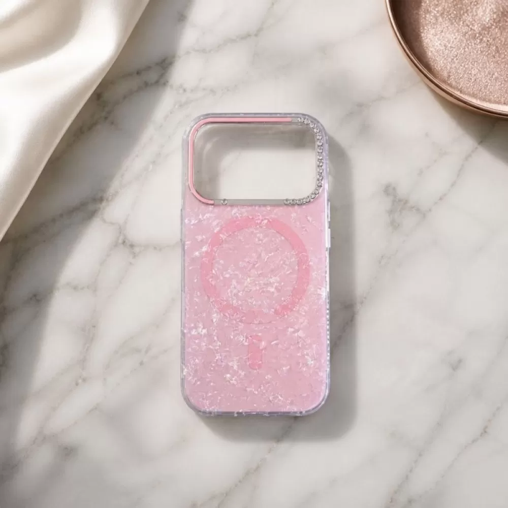 Futrola Cristal Magsafe za iPhone 16 roze