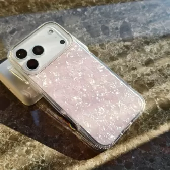 Futrola Mermer za iPhone 17 Pro roze