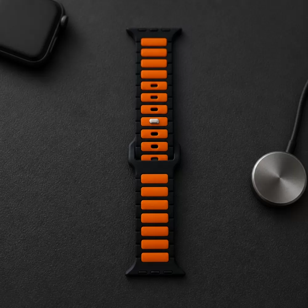  Narukvica za sat X-Cell Apple Watch 42/44/45/49 mm No3 crno-narandzasta
