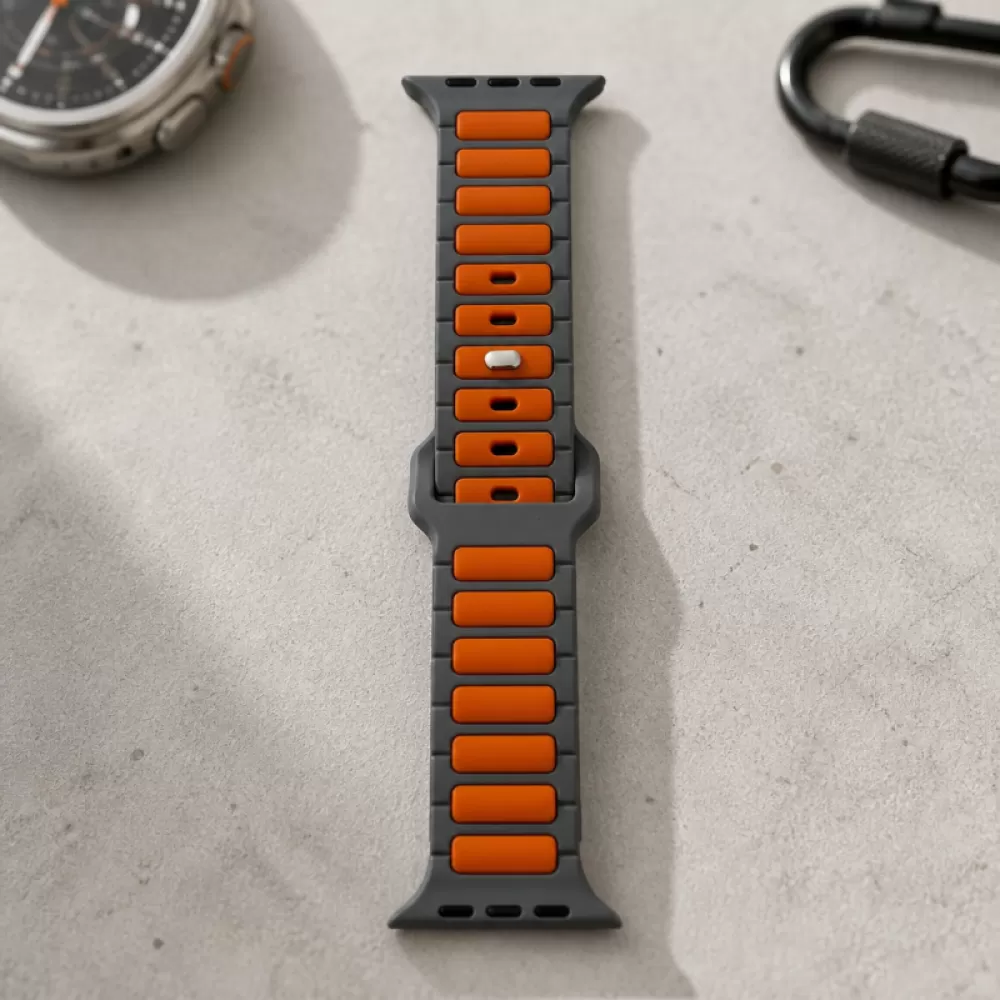  Narukvica za sat X-Cell Apple Watch 42/44/45/49 mm No3 sivo-narandzasta