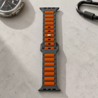  Narukvica za sat X-Cell Apple Watch 42/44/45/49 mm No3 sivo-narandzasta