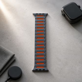 Narukvica za sat X-Cell Apple Watch 42/44/45/49 mm No7 sivo-narandzasta